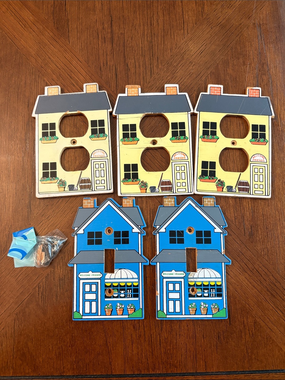Vintage Emson wooden house light switch  covers